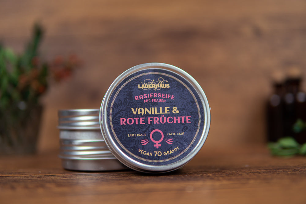 Rasierseife für Frauen - Vanille & rote Früchte