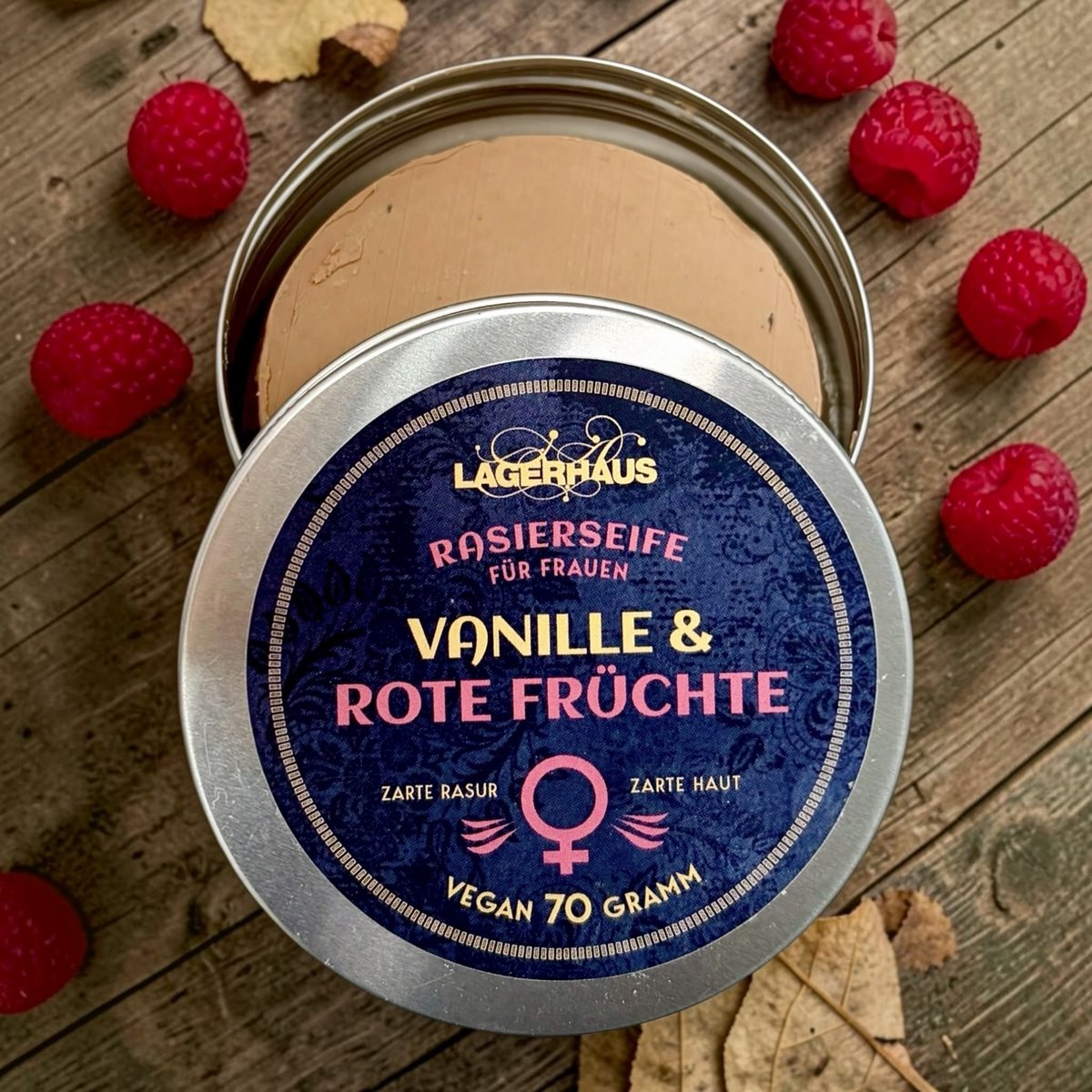 Rasierseife Vanille & rote Früchte